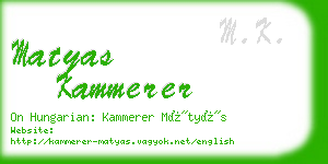 matyas kammerer business card